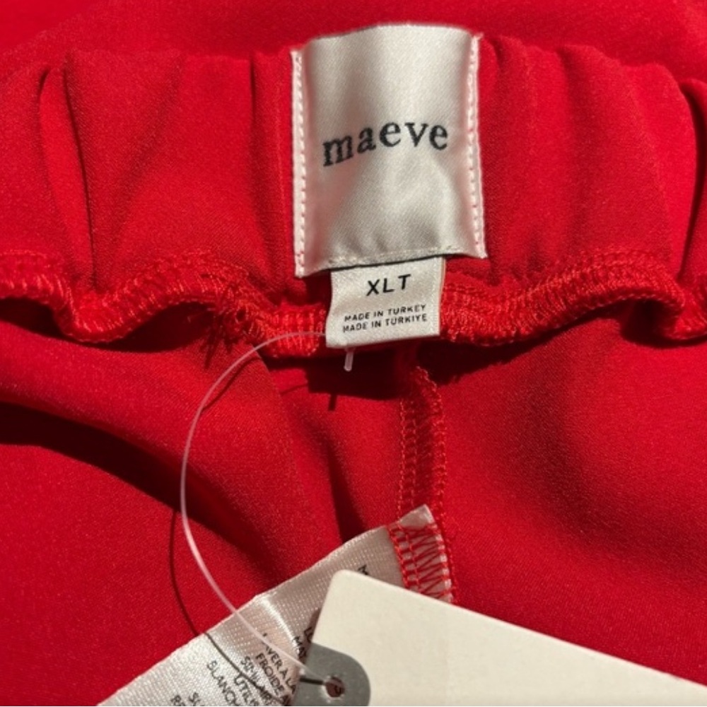 NWT Maeve Wide Leg Pull- On Track Pants Red Size XL But Fits More Like XXL - Picture 5 of 6